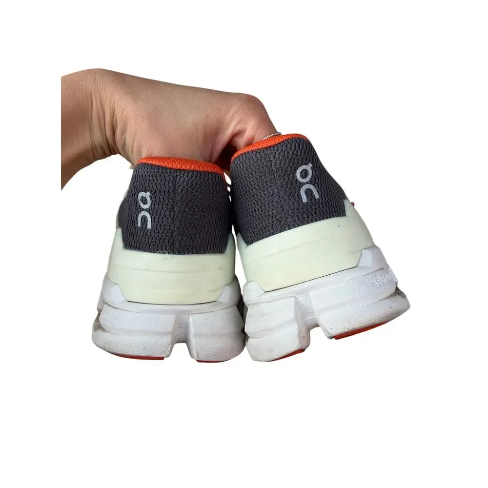 On Cloudflyer Men's Running Shoes Size 9 Grey Orange Swiss - Picture 4 of 8